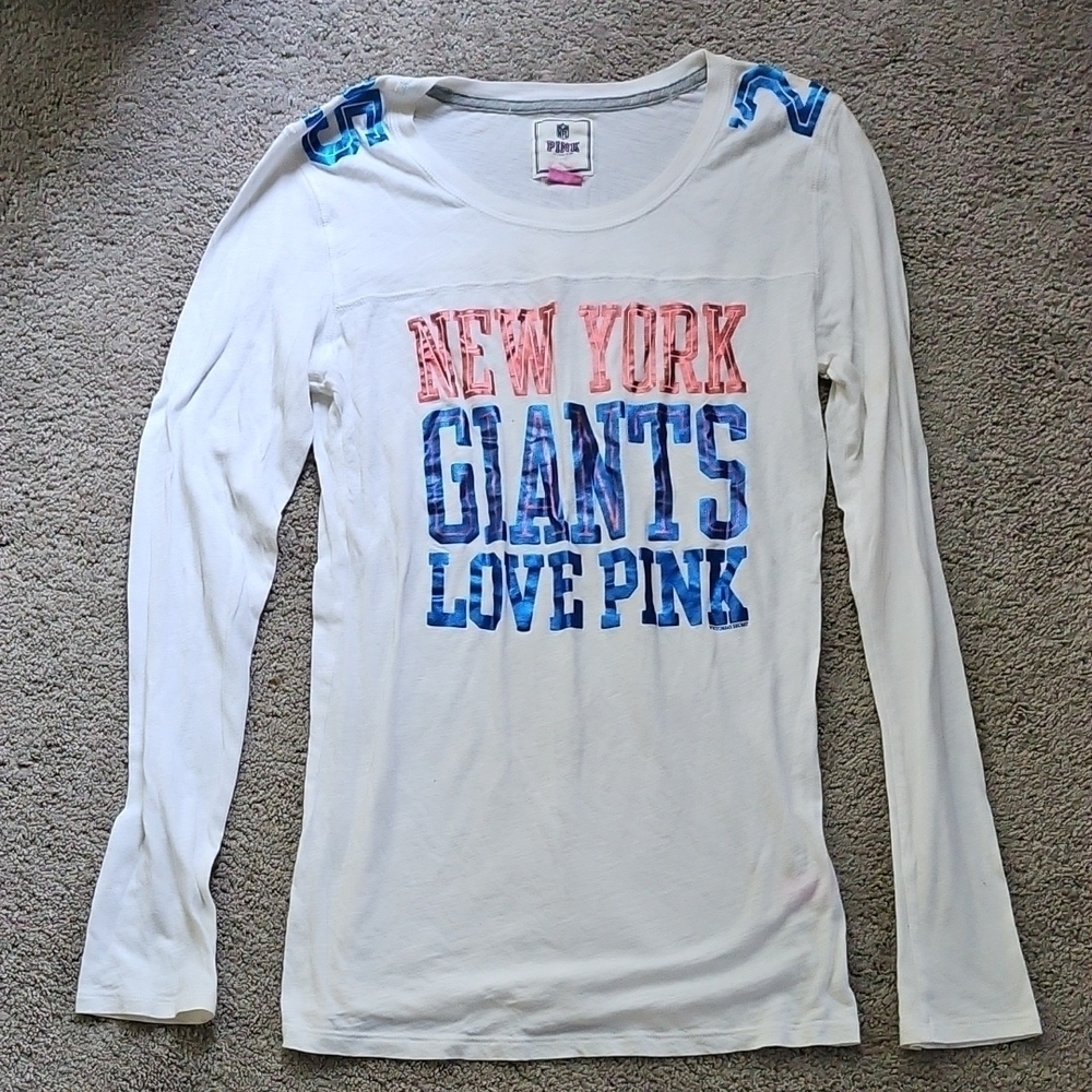 Victoria's Secret PINK New York Giants Long Sleeve Shirt